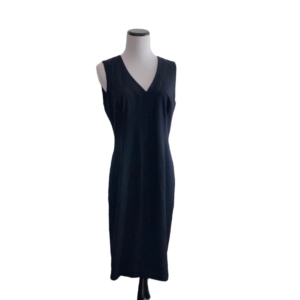 Ann Taylor Navy Blue Sheath Dress, Size 4
